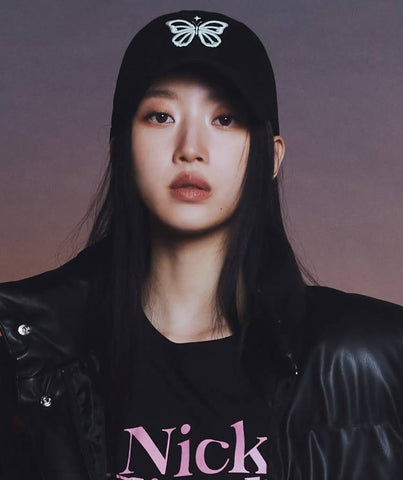韓國 Nick Nicole VINTAGE BUTTERFLY BLINK BALL CAP【NN007】 - Image