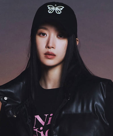 韓國 Nick Nicole VINTAGE BUTTERFLY BLINK BALL CAP【NN007】 - Image