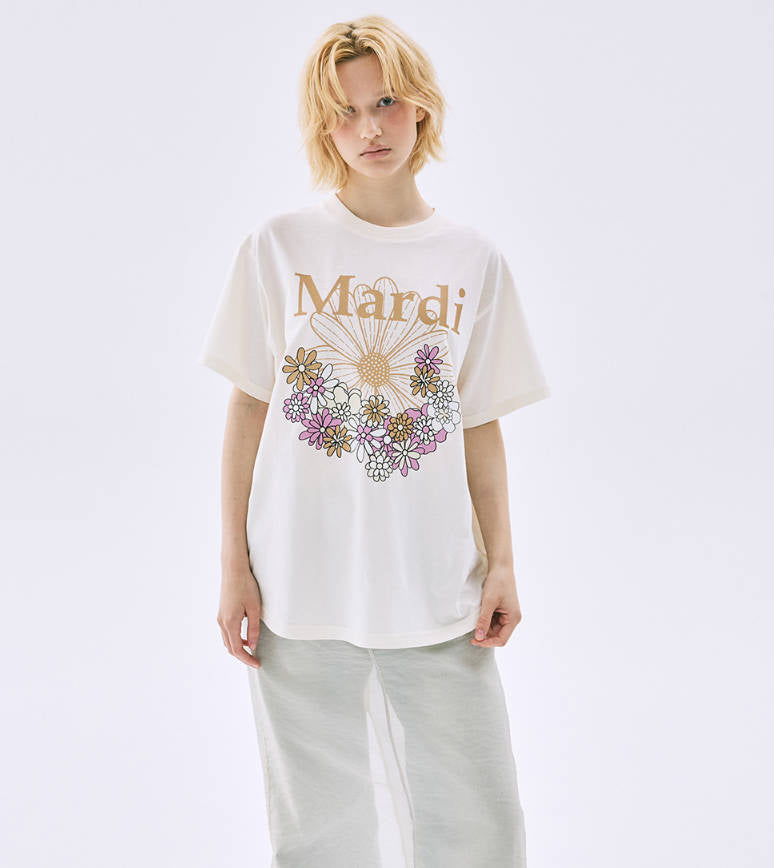 韓國 Mardi Mercredi Tshirt Flowermardi Jardin【MM145】