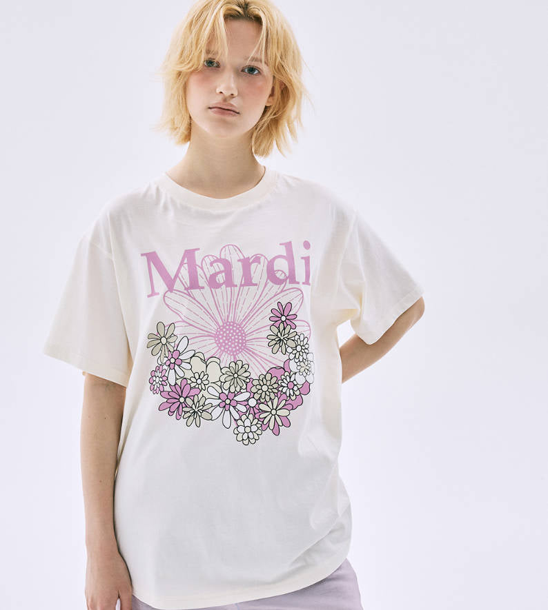 韓國 Mardi Mercredi Tshirt Flowermardi Jardin【MM145】