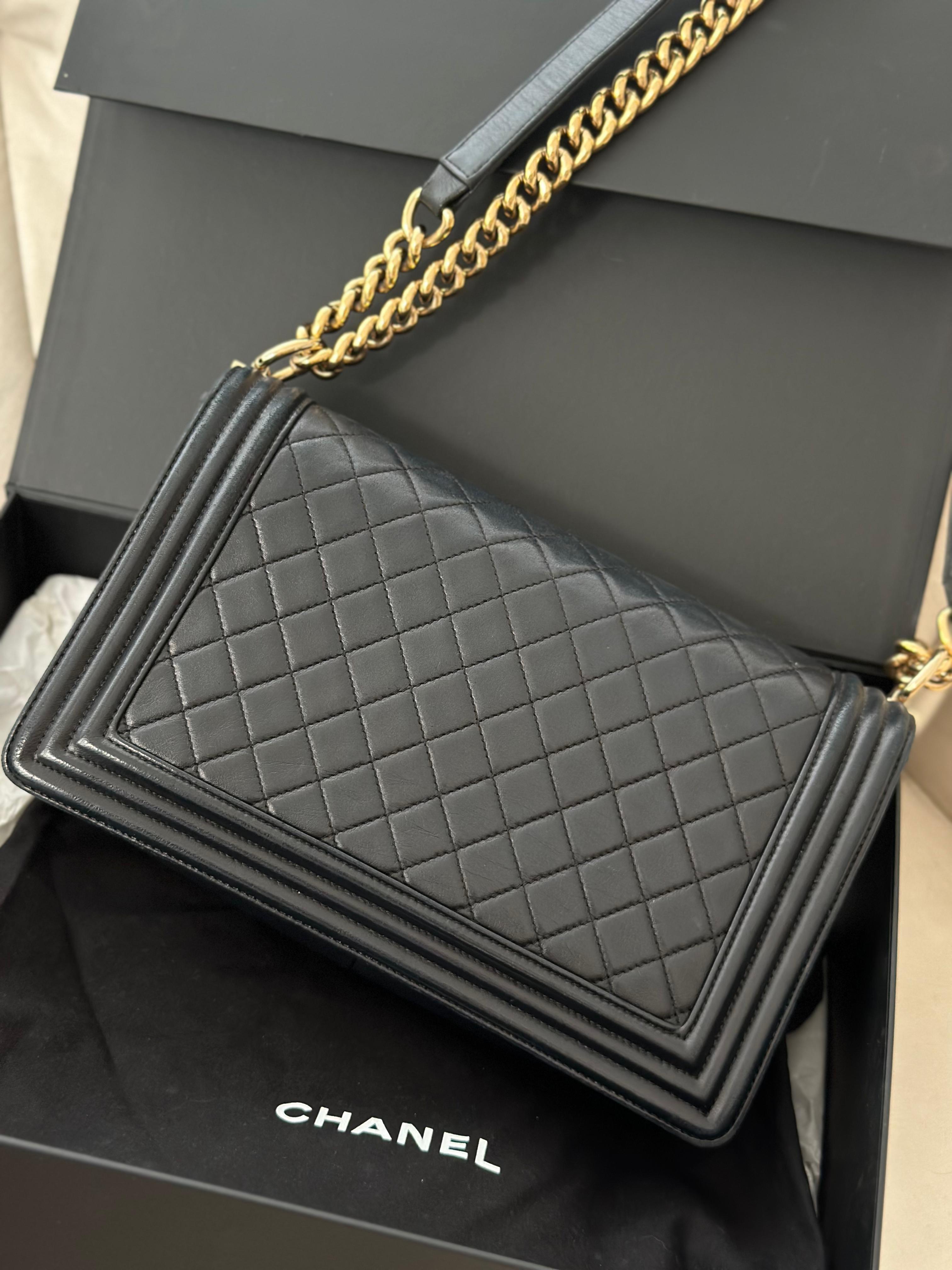 【Preloved】經典Boy Chanel 羊皮手袋 (訂金$3000,總售價為 $33,800)【ST033】