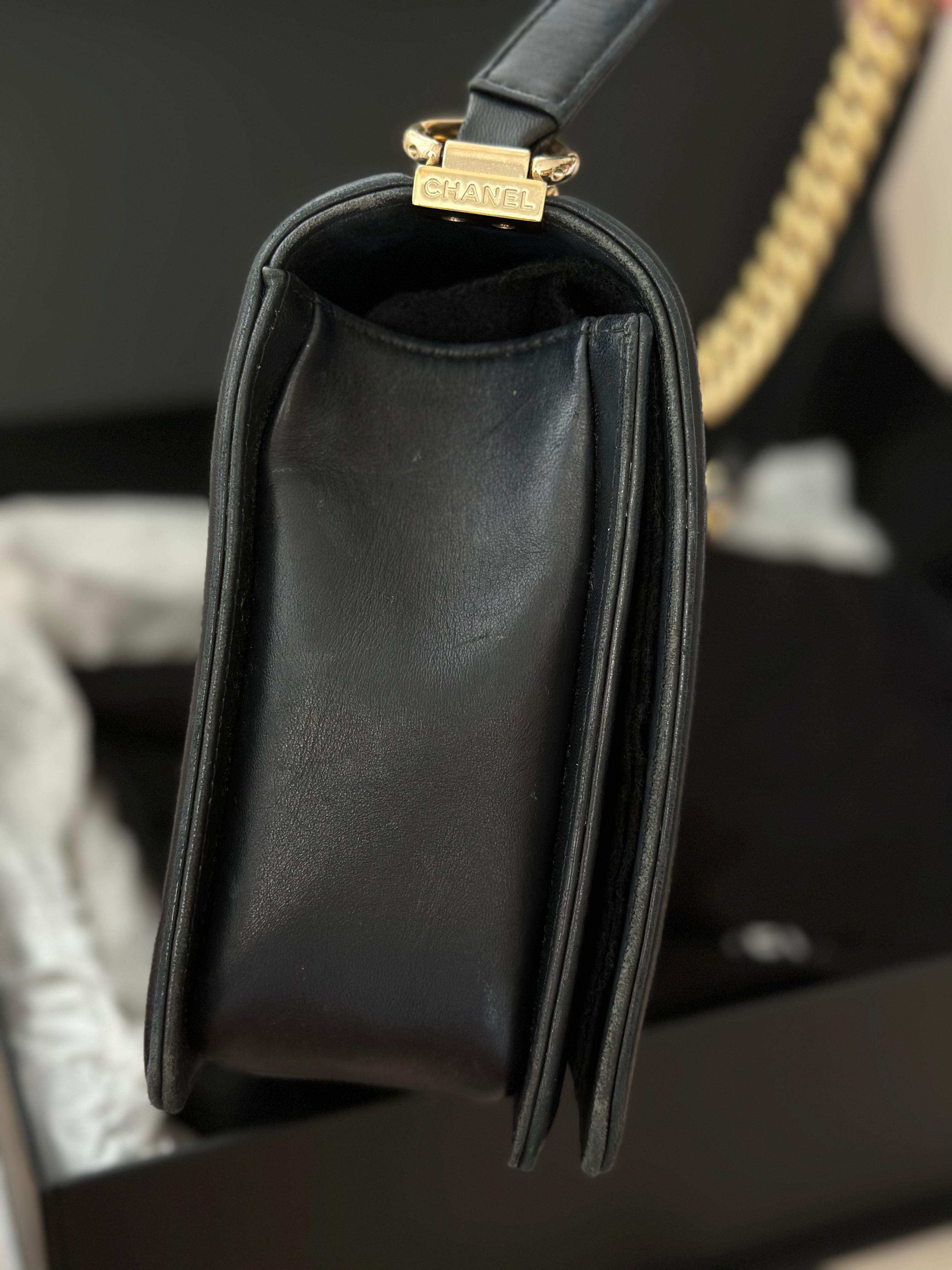 【Preloved】經典Boy Chanel 羊皮手袋 (訂金$3000,總售價為 $33,800)【ST033】