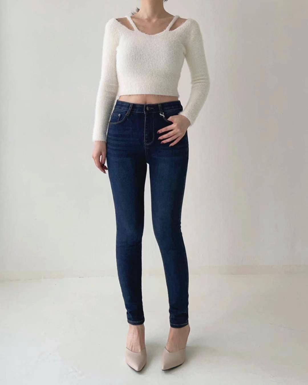 韓國 HowLuk 冬季版 鉛筆牛仔褲【H1056】 - STT Mall HK 靚太網購