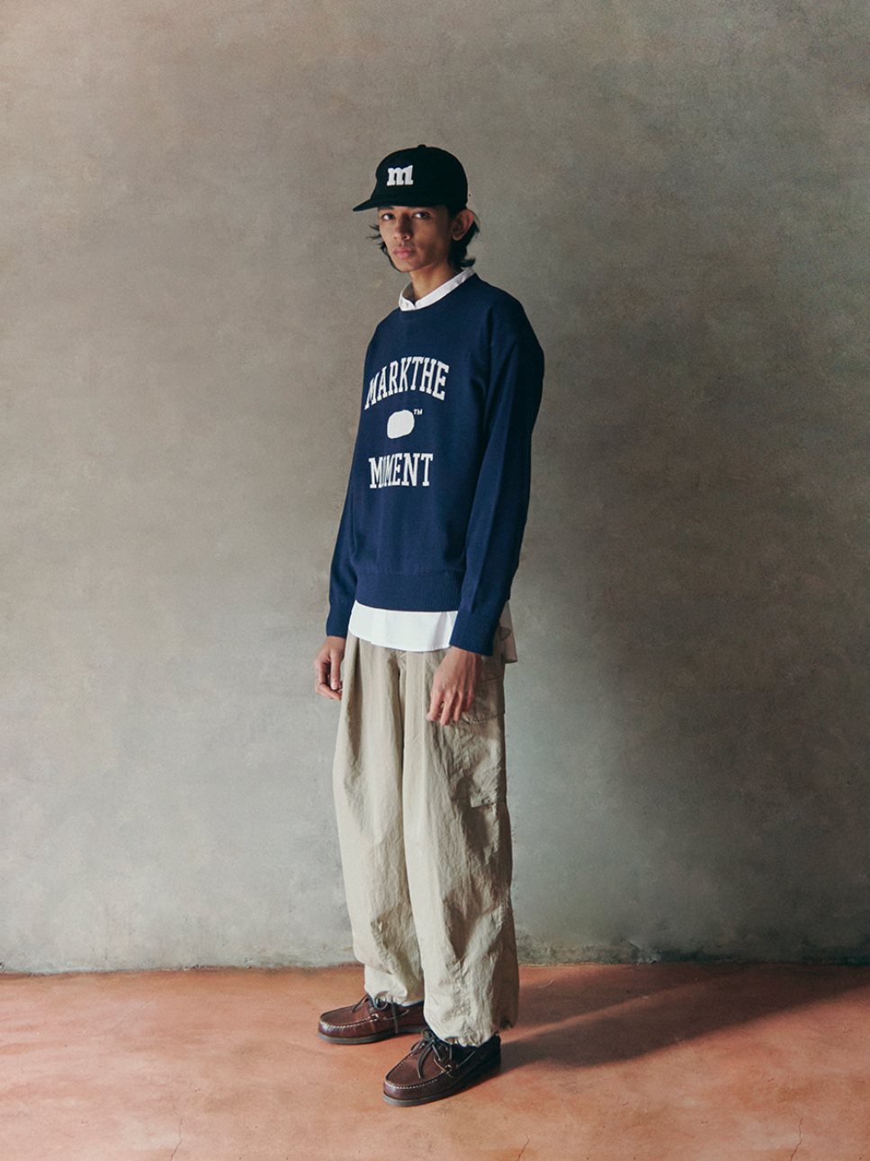 韓國 Markm Mark the Moment Slogan Jacquard Pullover【MA221】