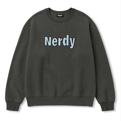 韓國 Nerdy Bold Logo Brushed Sweatshirt【NY046】