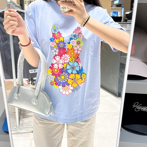 韓國 HANAHAII 花型純棉 T-Shirt【HA038】 - STT Mall HK 靚太網購