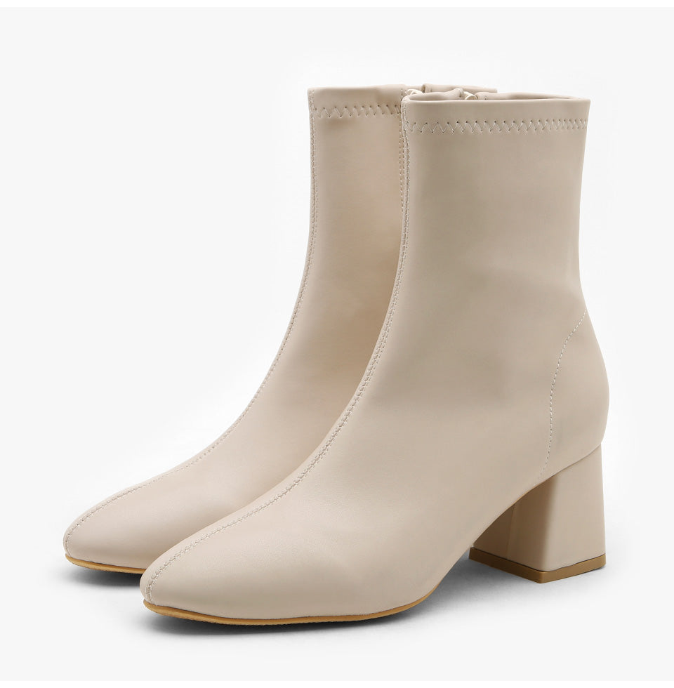 韓國 Sappun Blatty Basic Socks Ankle Boots (6cm)【AU006】