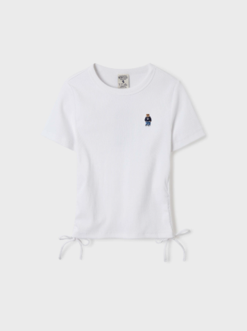 韓國 Who.A.U Steve Ribbed Shirring T-Shirt【WA159】