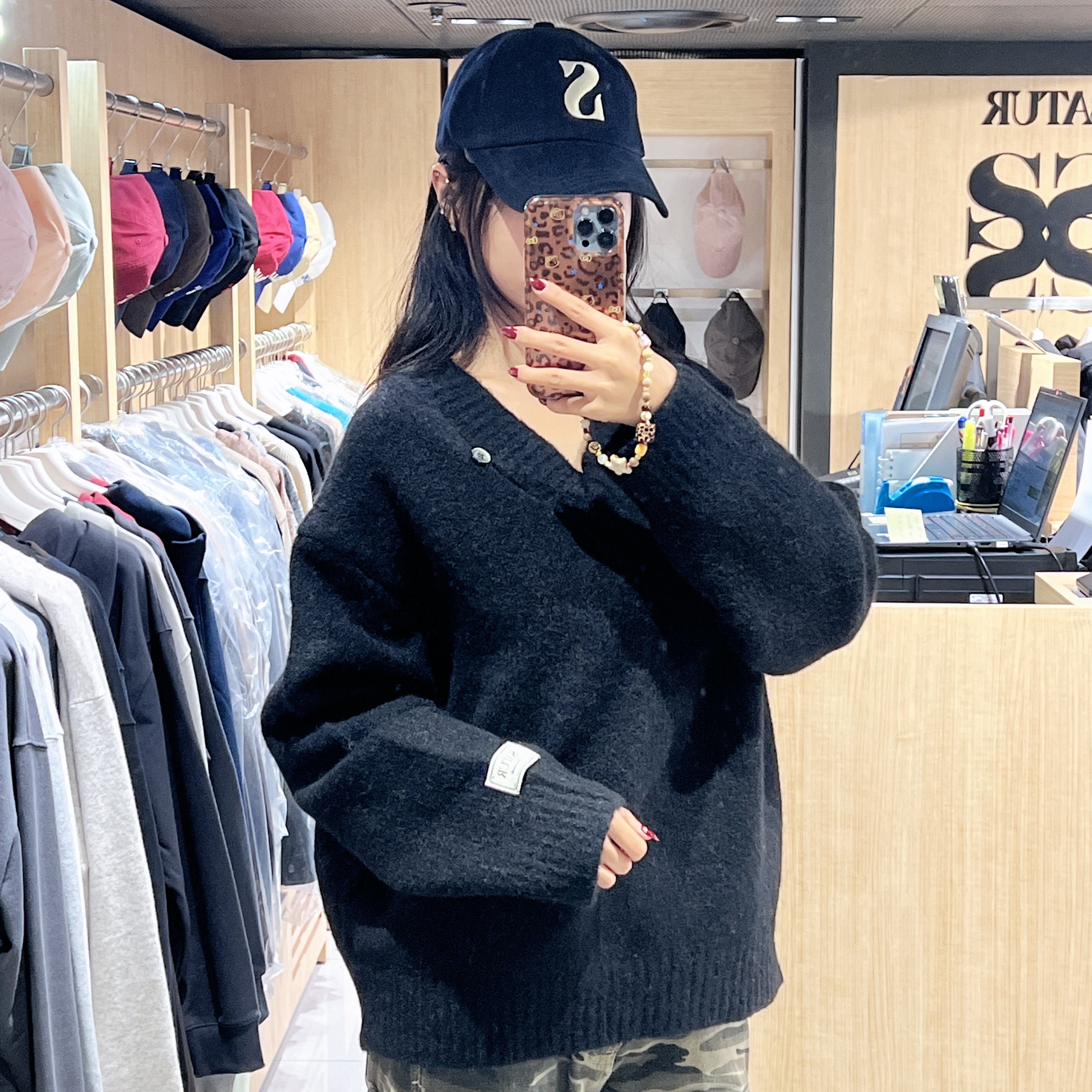 韓國 Satur Essen Two-Tone Mohair Blend Knit【SR189】