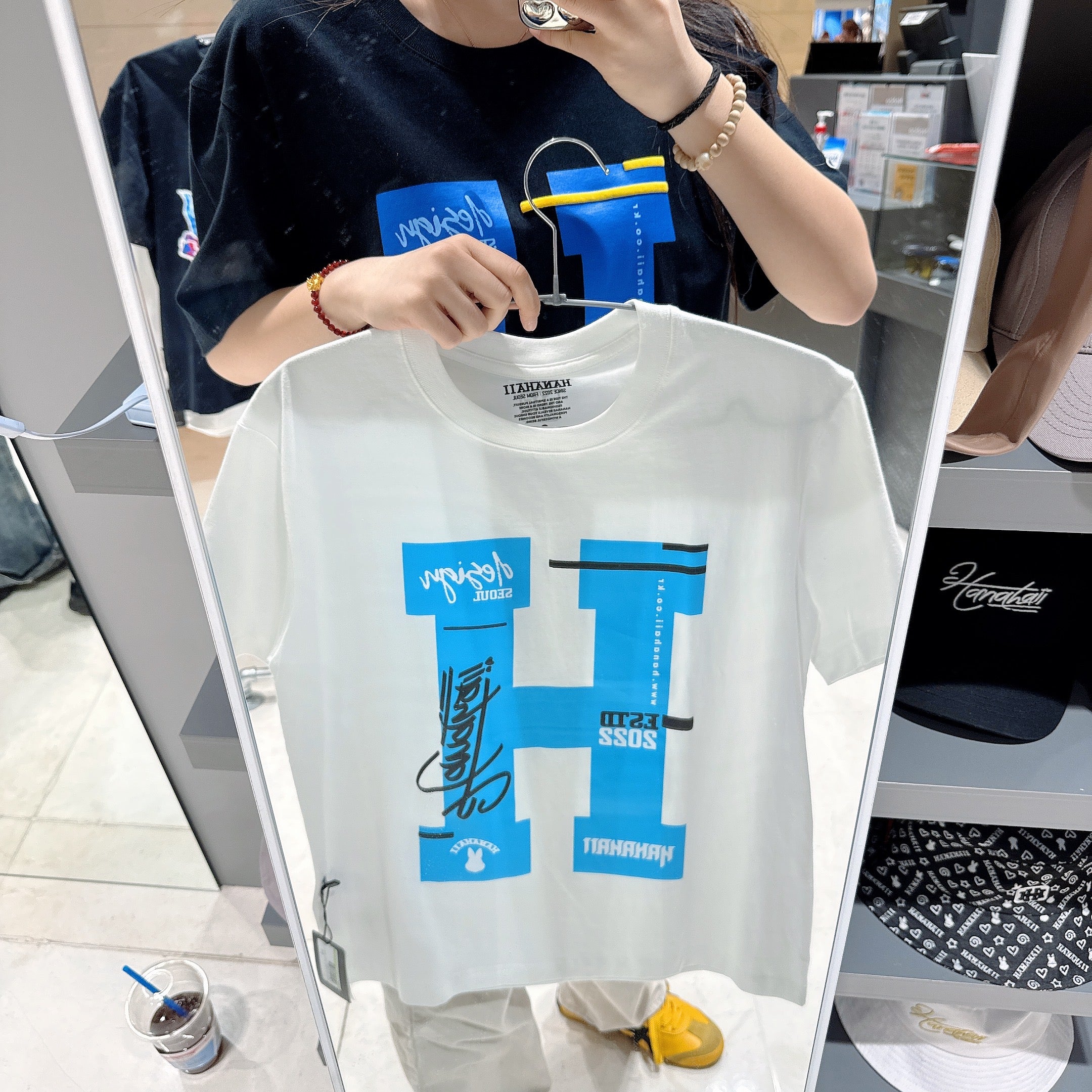 韓國 HANAHAII 大H字母純棉 T-Shirt【HA048】 - STT Mall HK 靚太網購