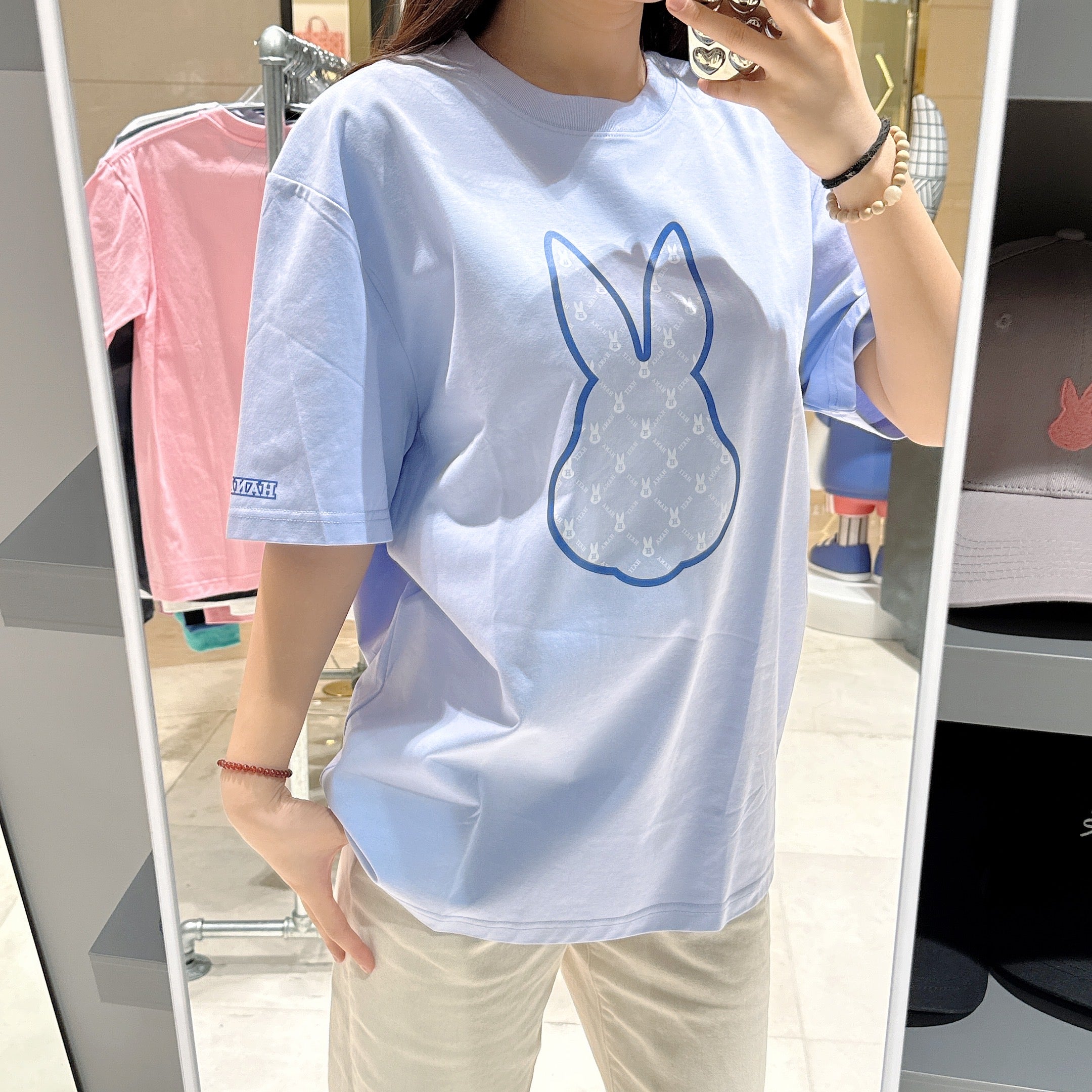 韓國 HANAHAII 基本款滿標純棉 T-Shirt【HA037】 - STT Mall HK 靚太網購