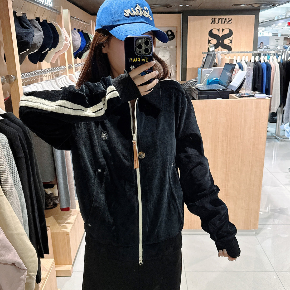 韓國 Satur Lawton Velour Collar Jacket【SR131】