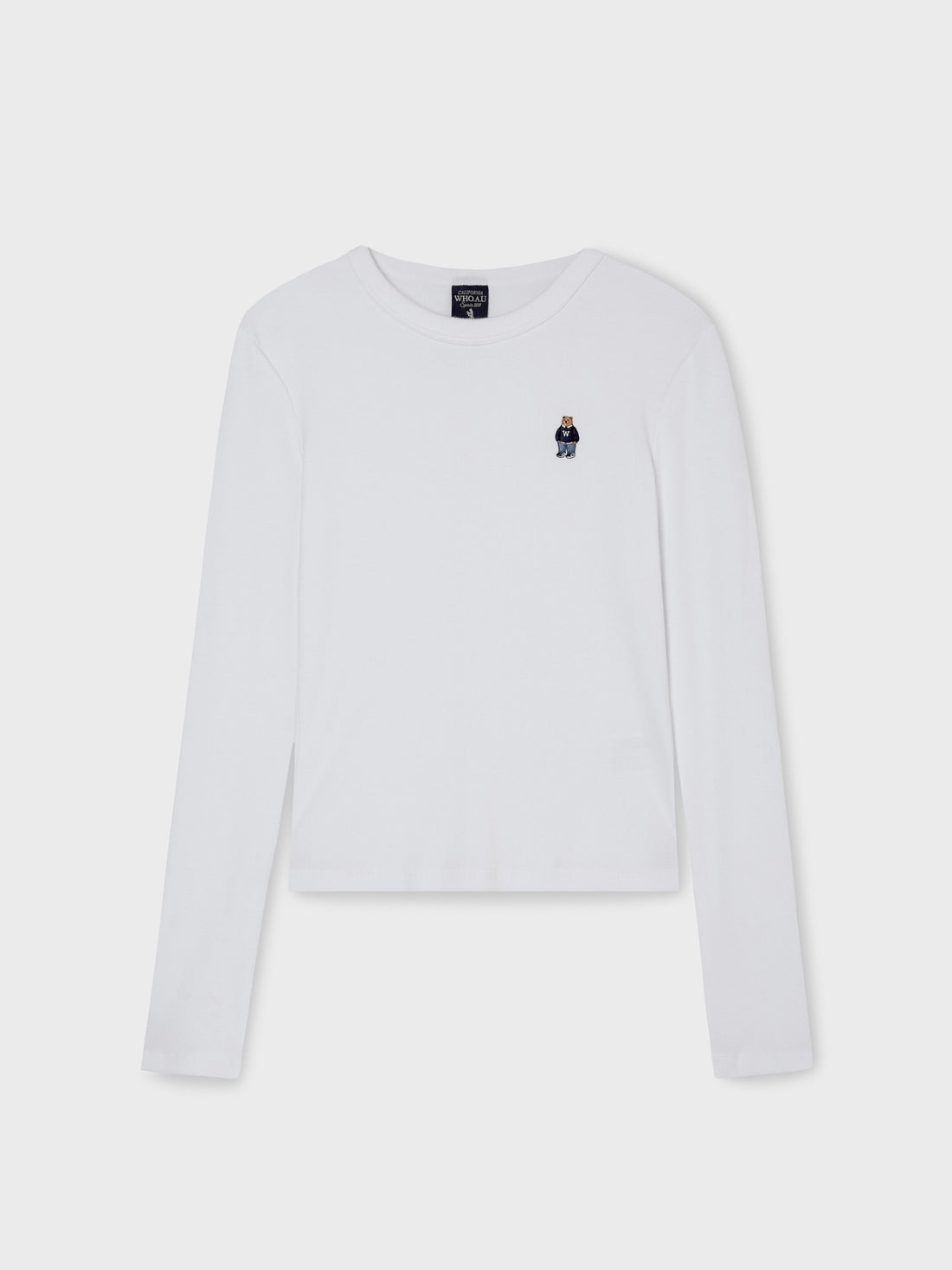 韓國 WhoAU Steve Ribbed Long Sleeve T-shirt【WA248】
