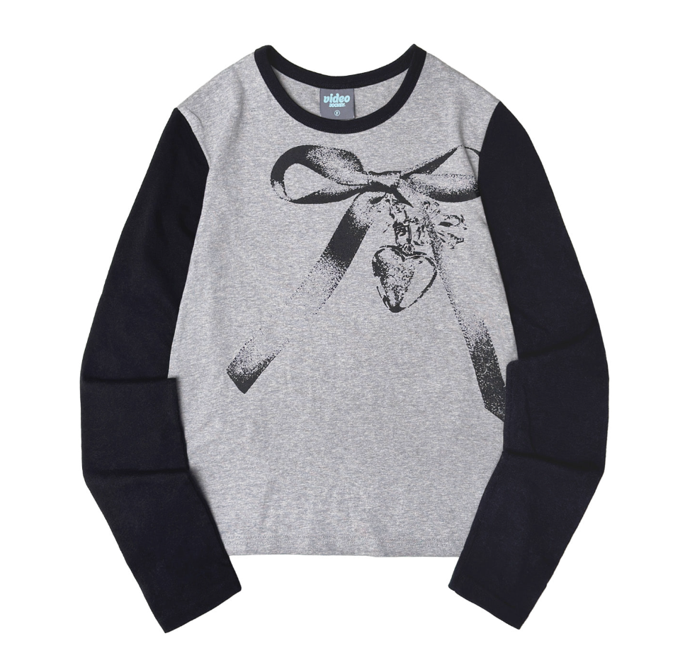 韓國 Video Jockey Ribbon Keyring LS T-Shirt【VJ080】