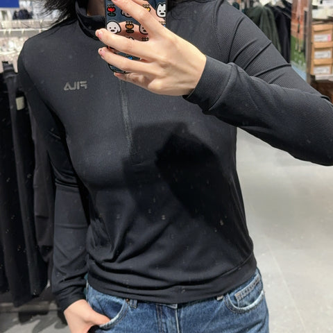 韓國 FILA Women's Performance Golji Half Zip Long Sleeve T-shirt【FA258】