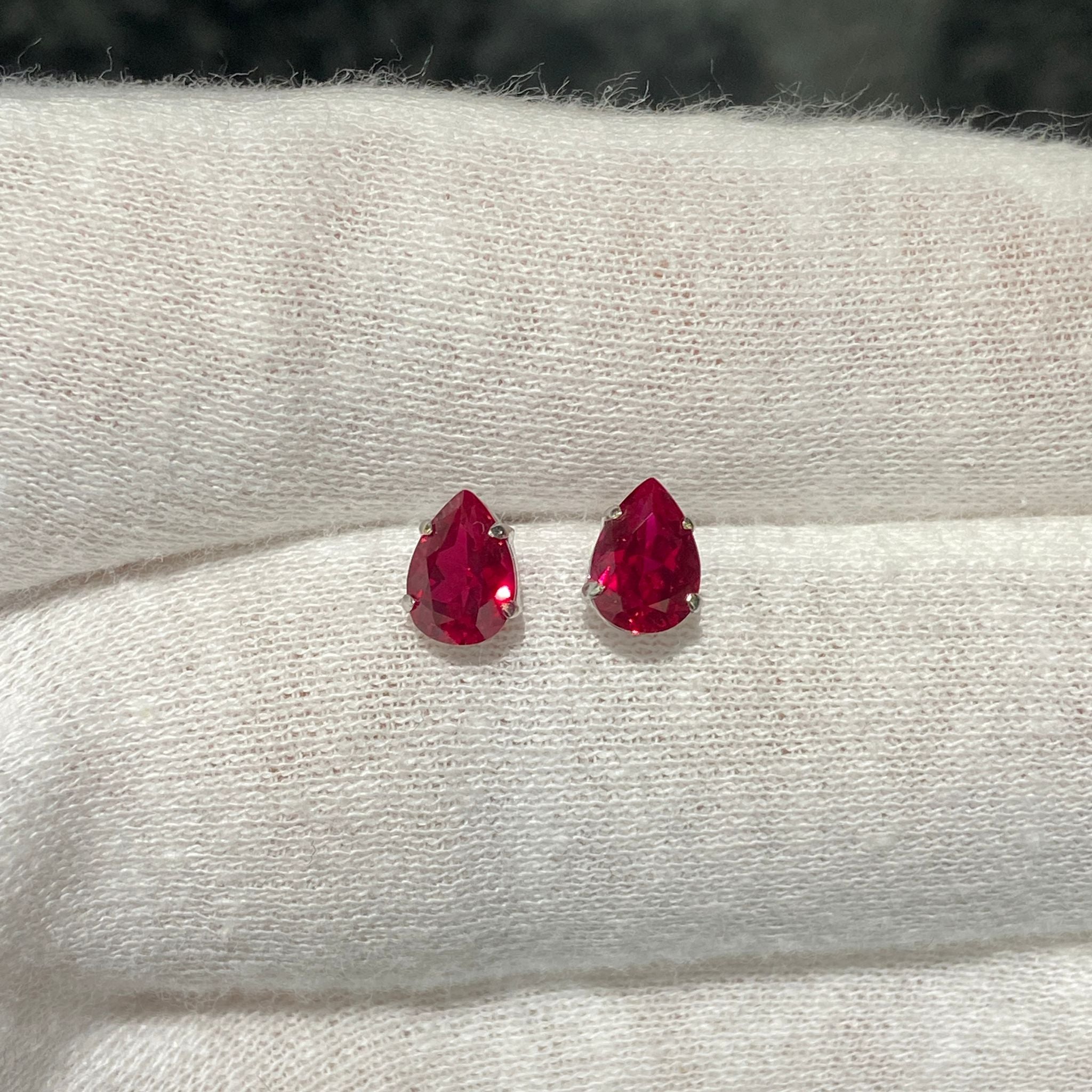日本直送 天使之淚紅寶石耳釘【JS378】