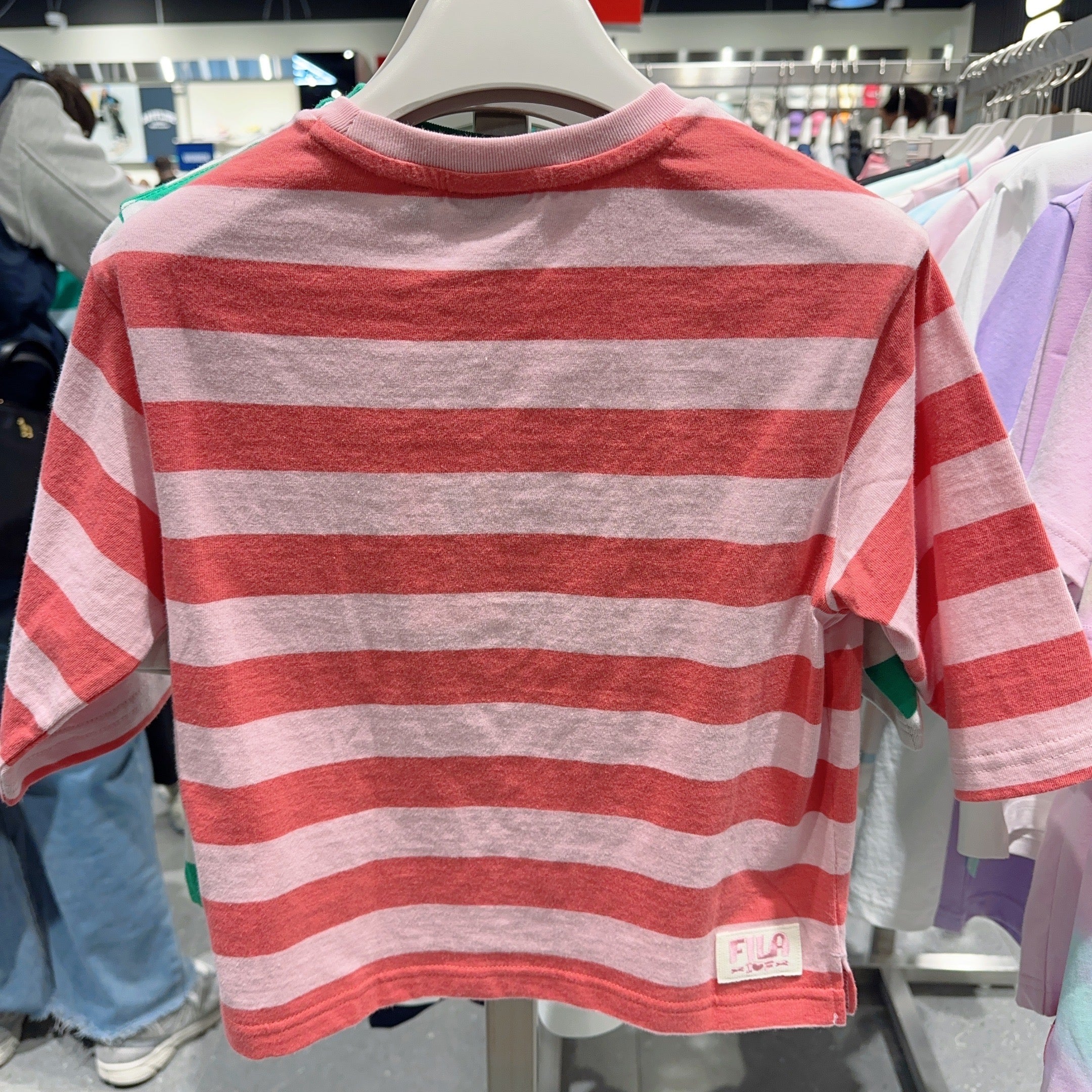 韓國 FILA Kids TD Stripe 7-part T-shirt【FA338】