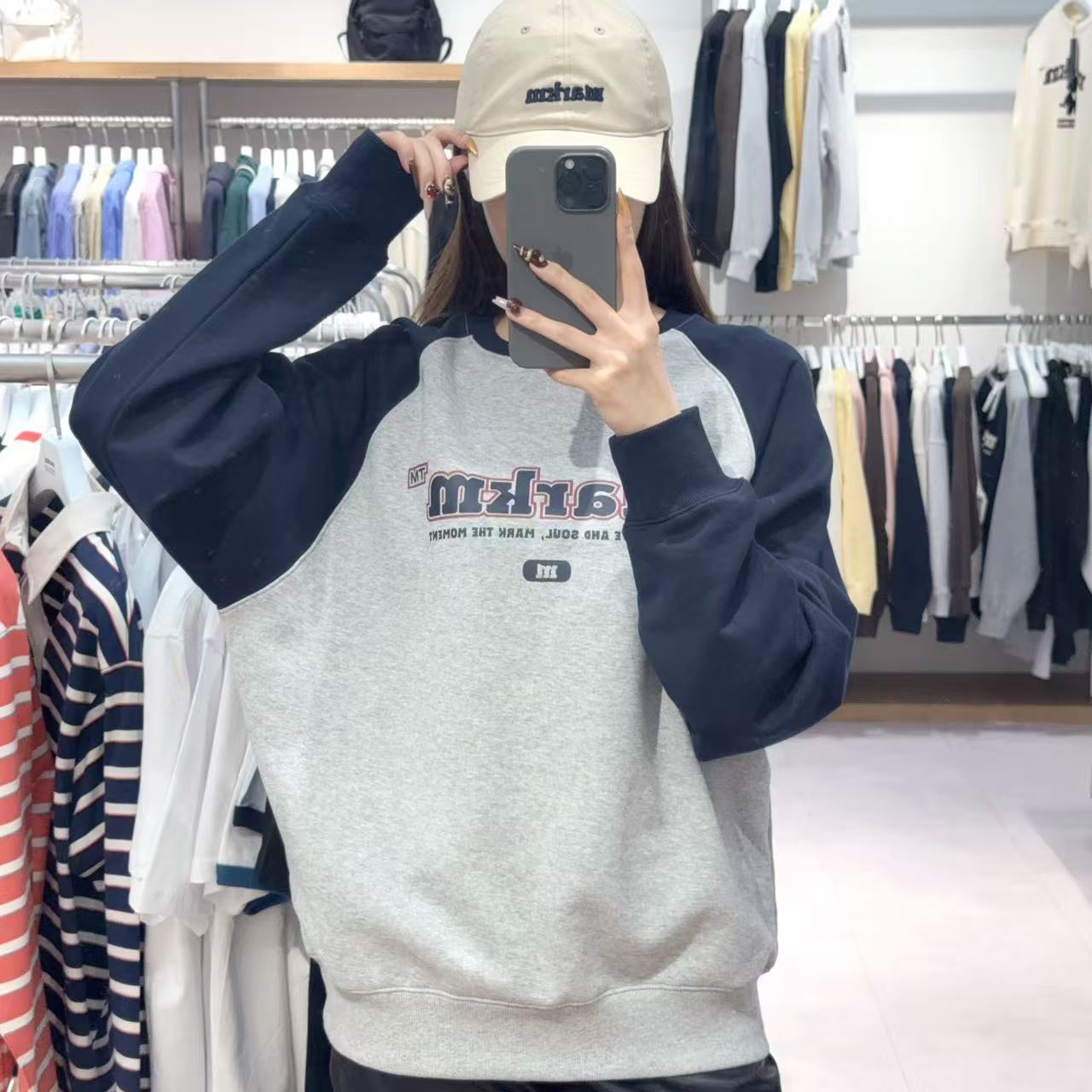 韓國 Markm BIG LOGO RAGLAN SWEATSHIRT【MA120】