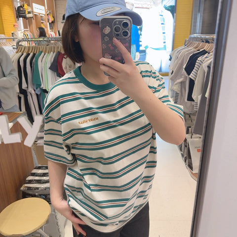 韓國 Wacky Willy Multi Stripe Short Sleeve T-Shirt【WW208】