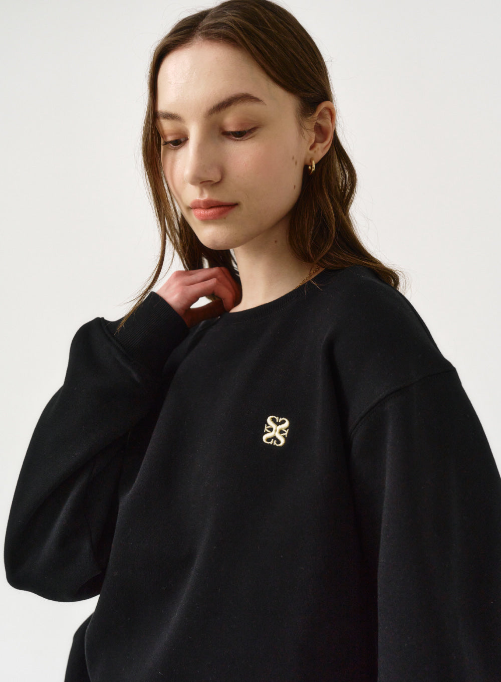 韓國 Satur (W) Classic Logo Basic Sweatshirt【SR012】