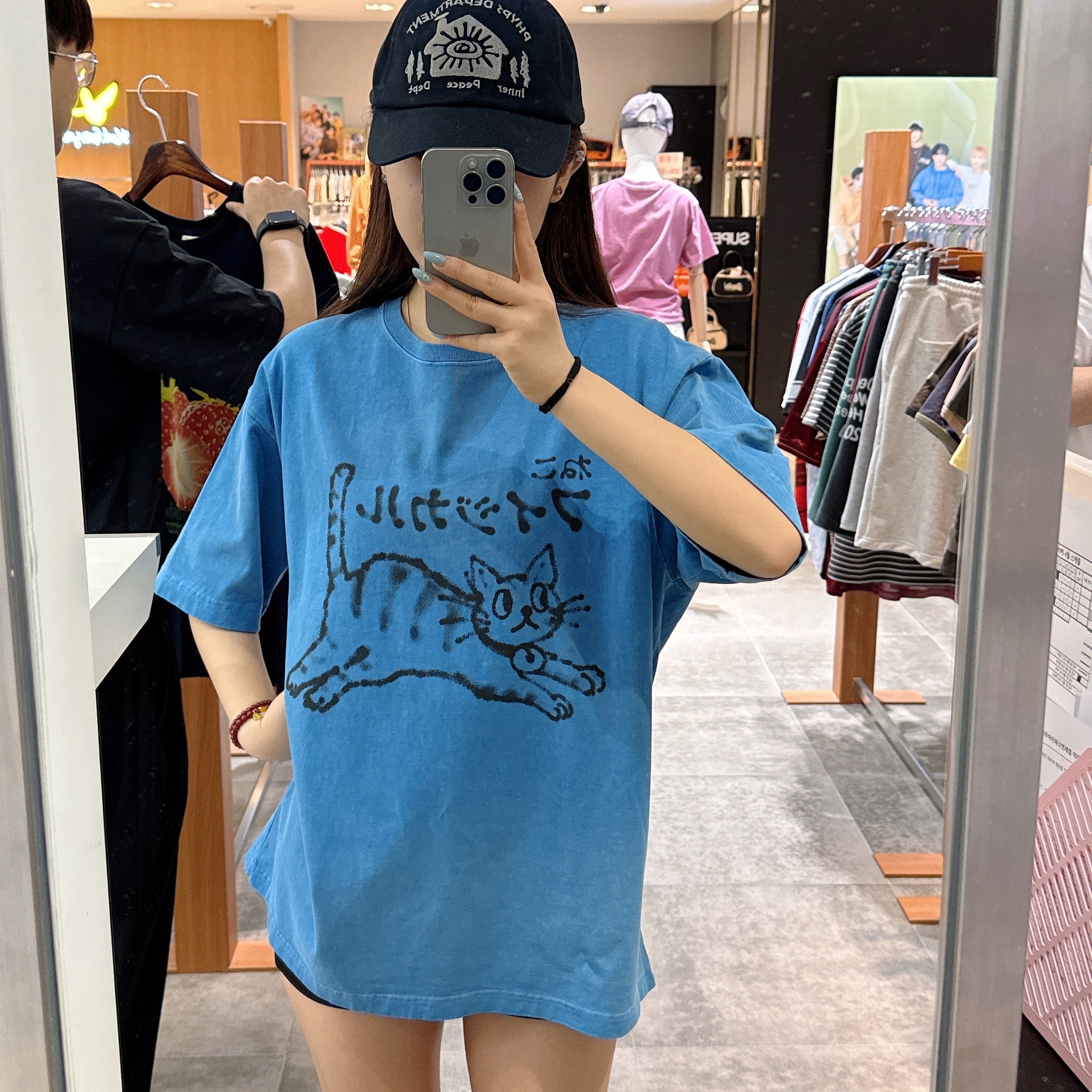 韓國 Phyps Spray Neko Short Sleeve T-shirt【PH021】