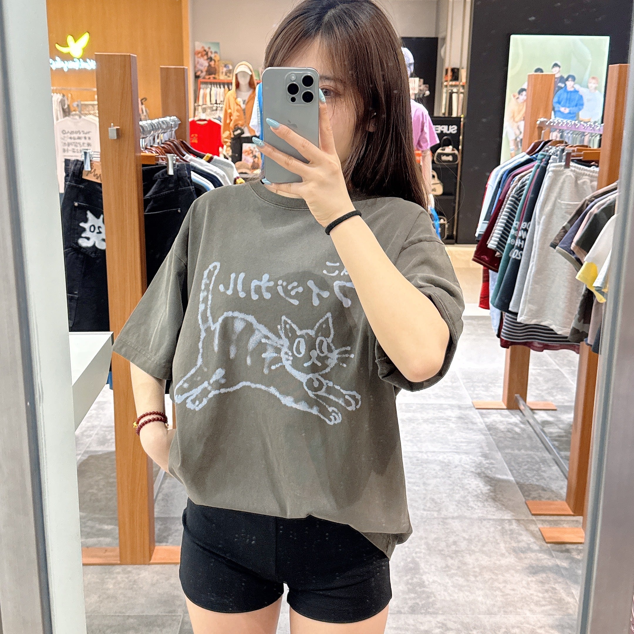 韓國 Phyps Spray Neko Short Sleeve T-shirt【PH021】
