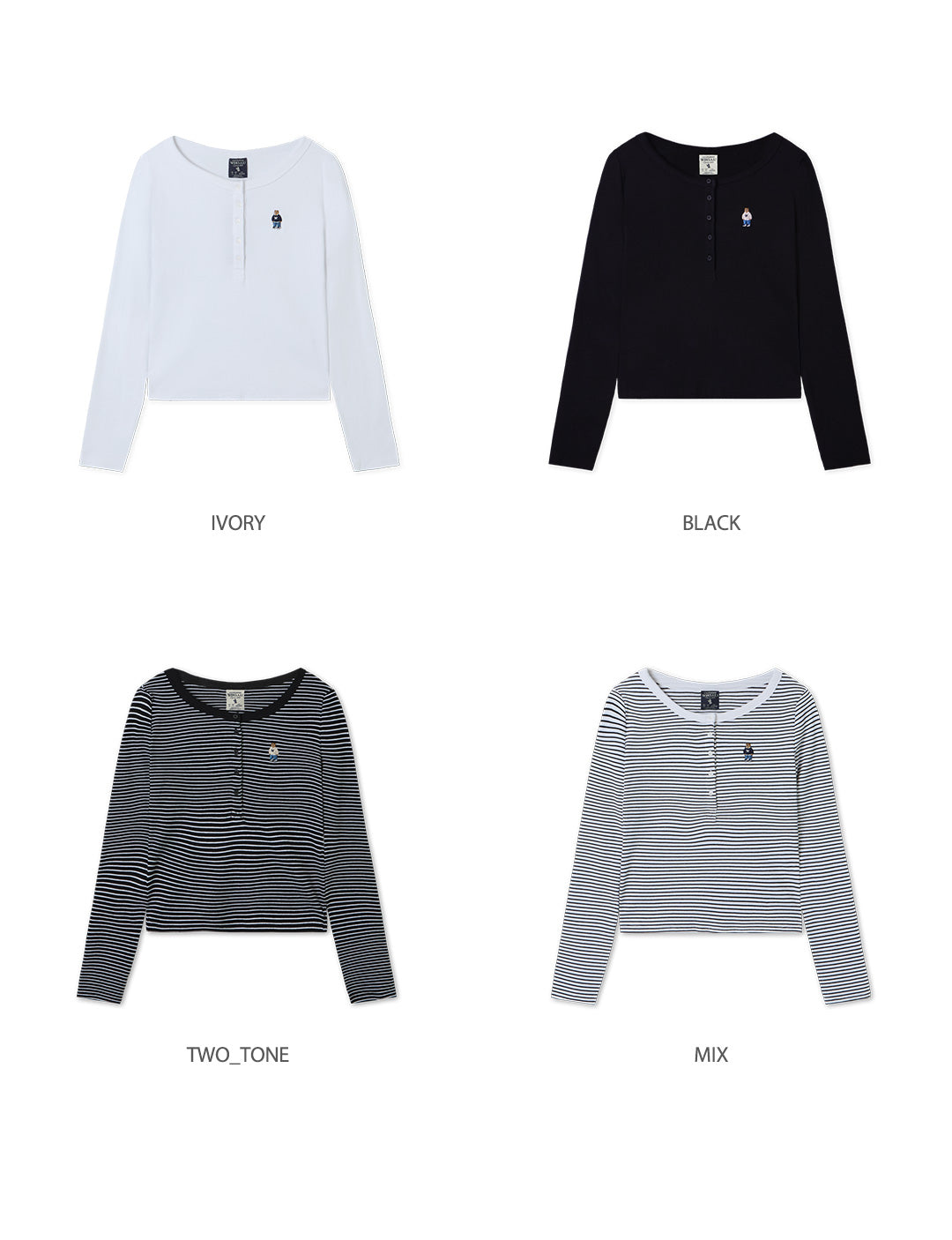 韓國 Who.A.U Steve Henry Neck T-Shirt【WA195】