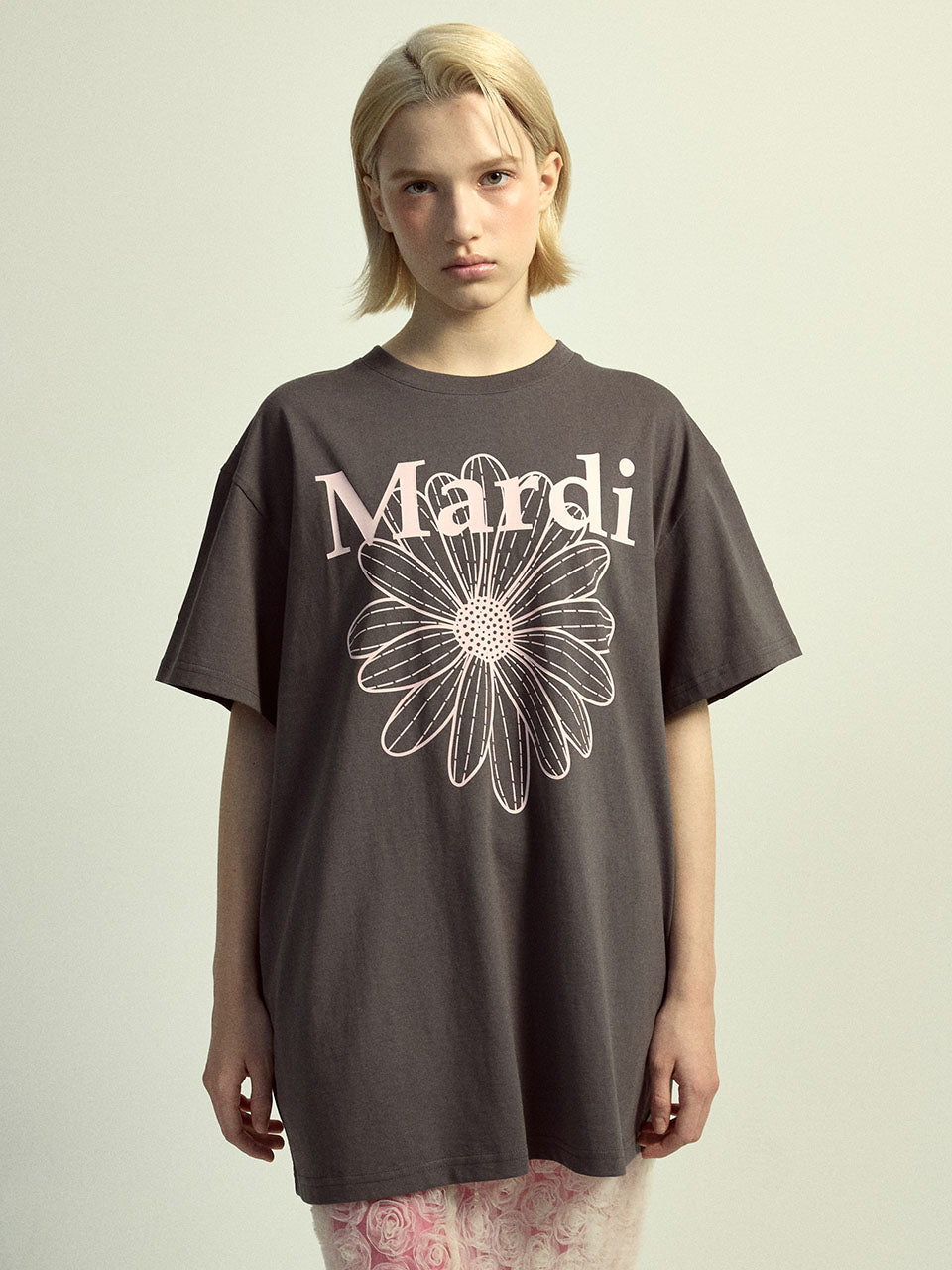 韓國 Mardi Mercredi UNISEX TSHIRT FLOWERMARDI【MM075】