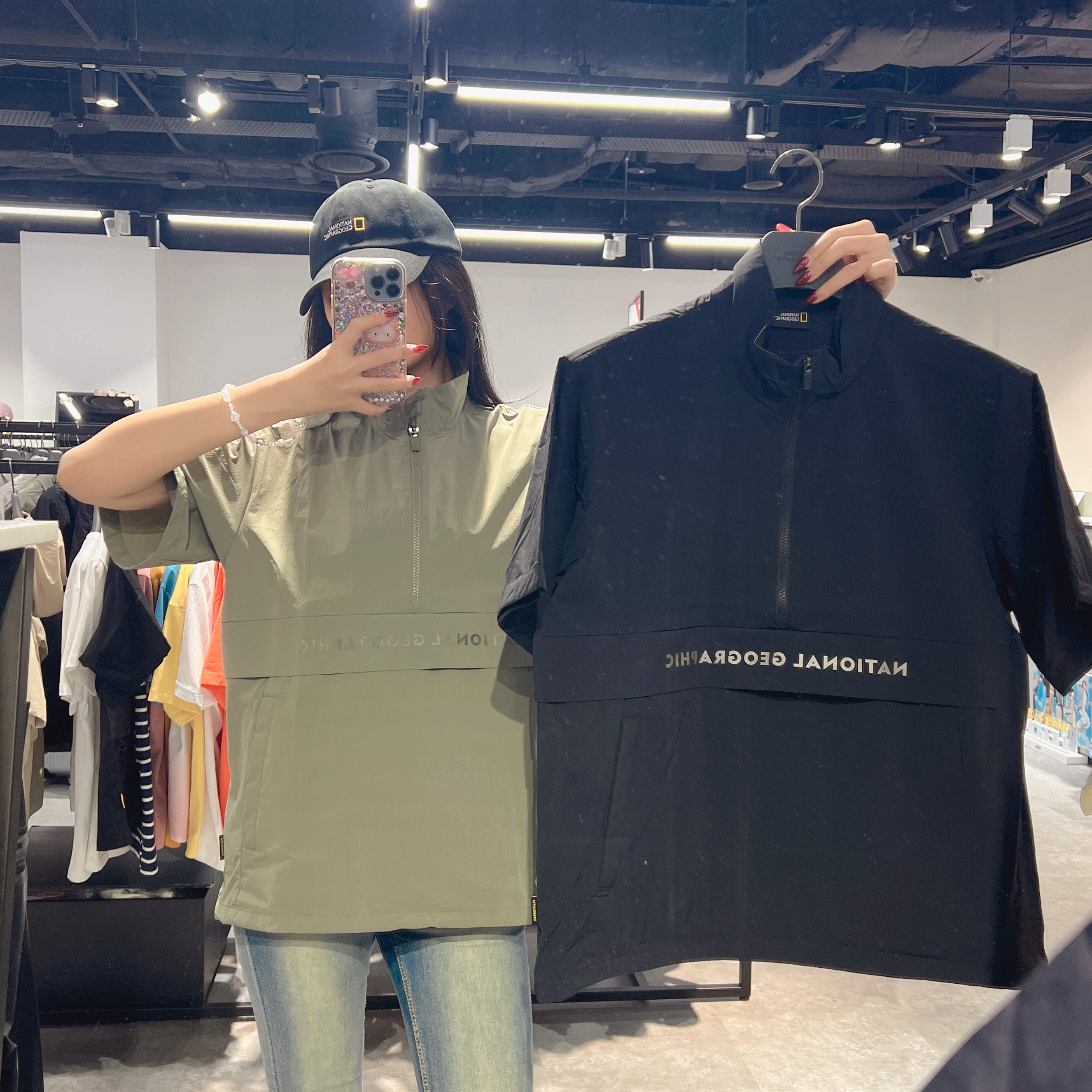 韓國 National Geographic Short Sleeve Training Anorak F-ZIP【NG662】