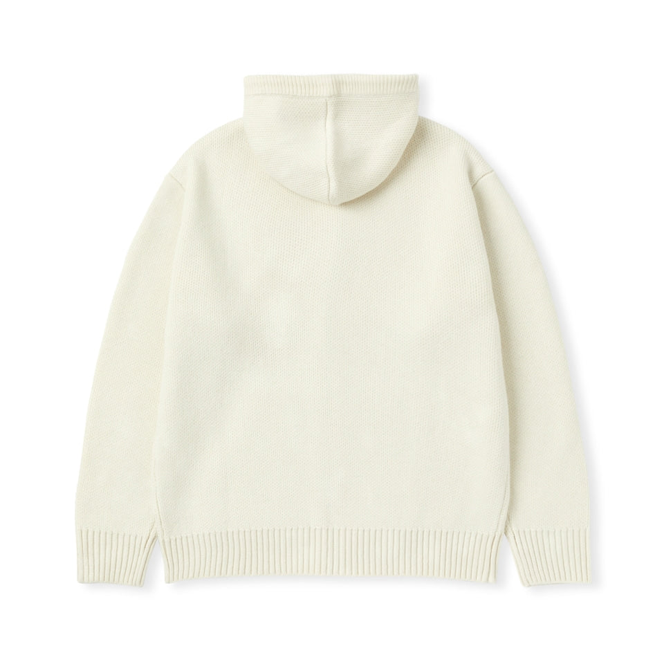 韓國 Nerdy Classic N Lambswool Blended Sweater Hoodie Zip-Up【NY061】