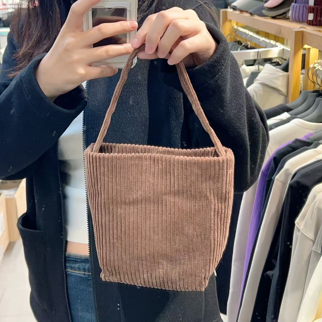 韓國 Snowpeak Corduroy Mini Tote Bag【SN006】
