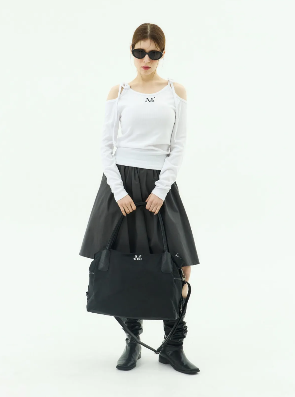 韓國 Mucent Neki Ribbon Off Shoulder T【MU180】