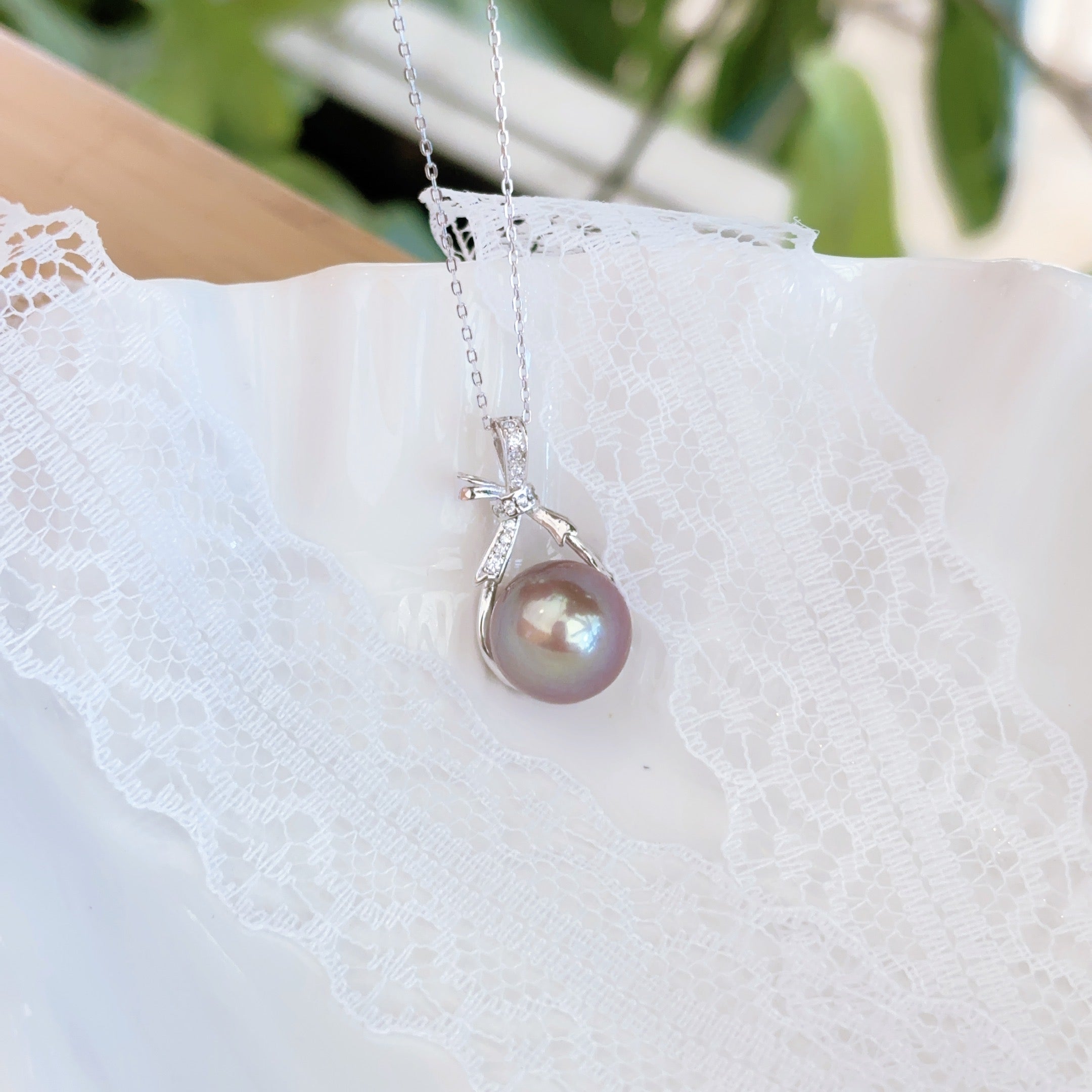 【現貨】925銀+淡水愛迪生吊墜12mm【ST313】