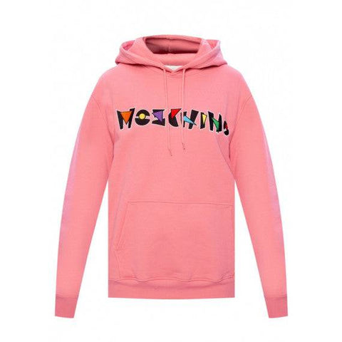 Moschino 彩色形狀拼字有帽衛衣 (粉紅色) - STT Mall HK 靚太網購
