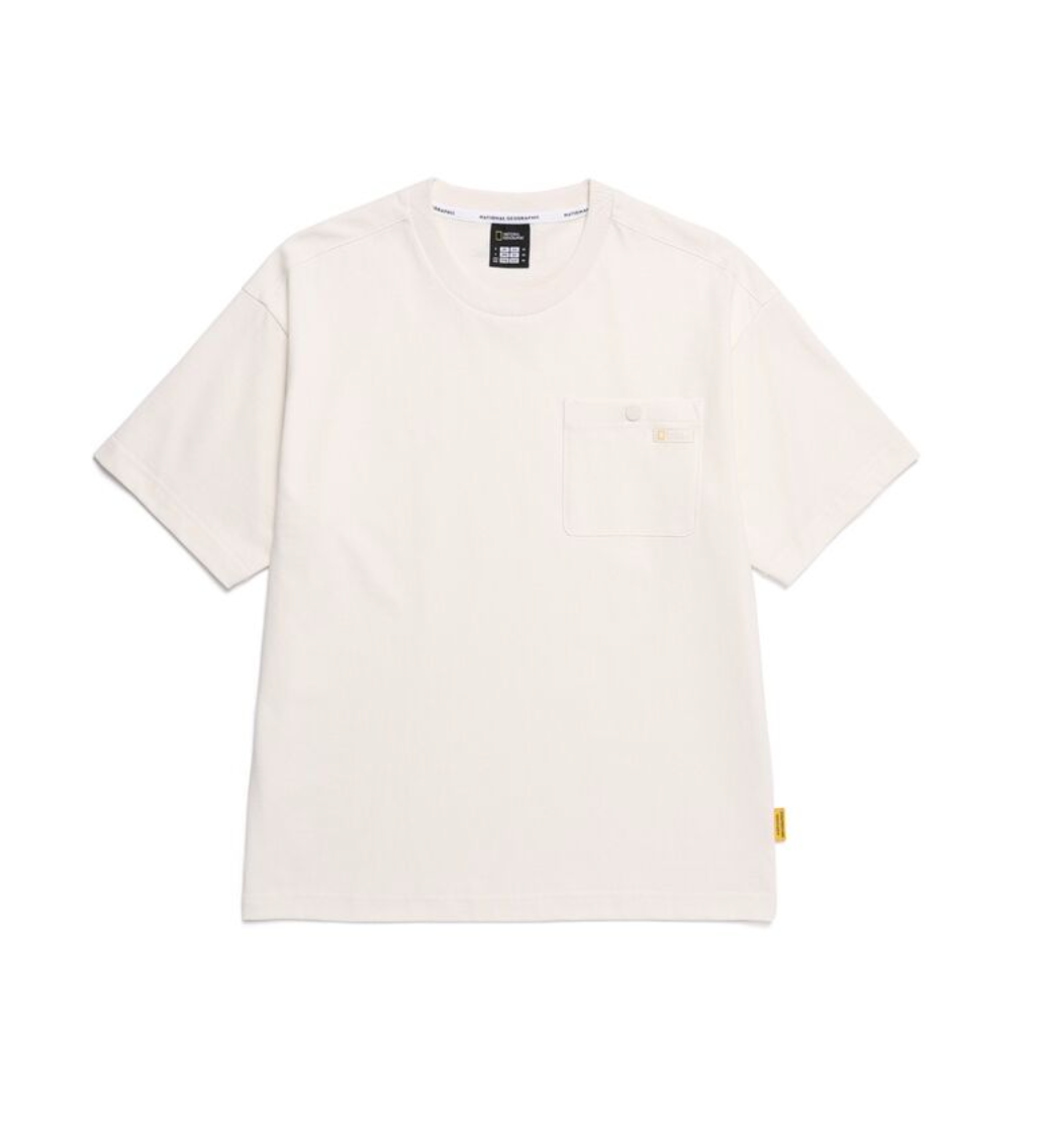 韓國 National Geographic Unisex 16's Cotton Semi-Over Fit Short Sleeve T-Shirt【NG800】