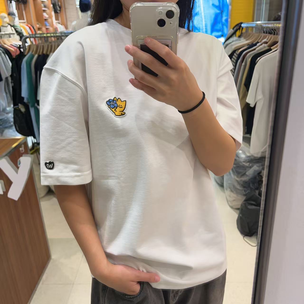 韓國 Wacky Willy Kiki Double Wappen Short Sleeve T-Shirt【WW007】