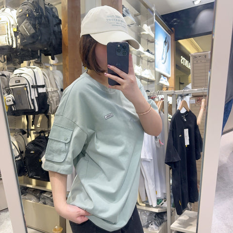 韓國 National Geographic Sleeve Pocket Semi-Overfit Short Sleeve T-Shirt【NG485】