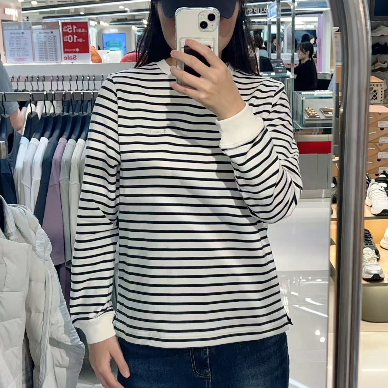 韓國 Snowpeak Women's Striped Long Sleeve T-Shirt【SN045】