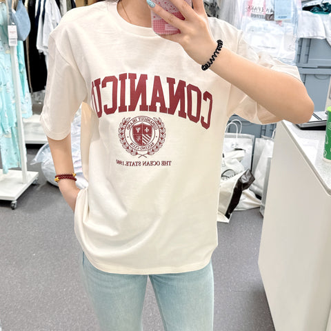 韓國 SPAO Campus Short Sleeve T-shirt【SP069】