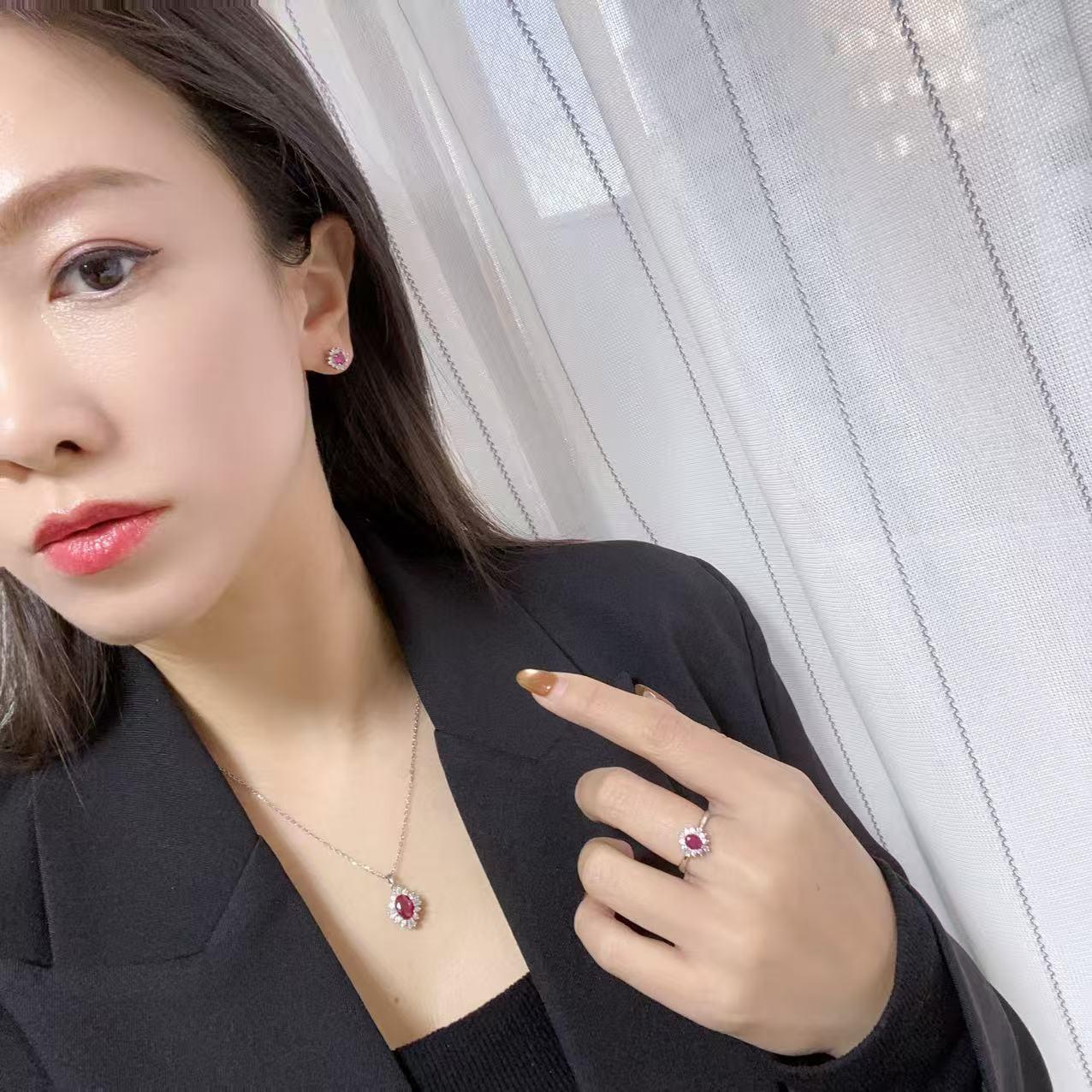 日本直送 輕奢烈焰紅寶石套裝【JS359】