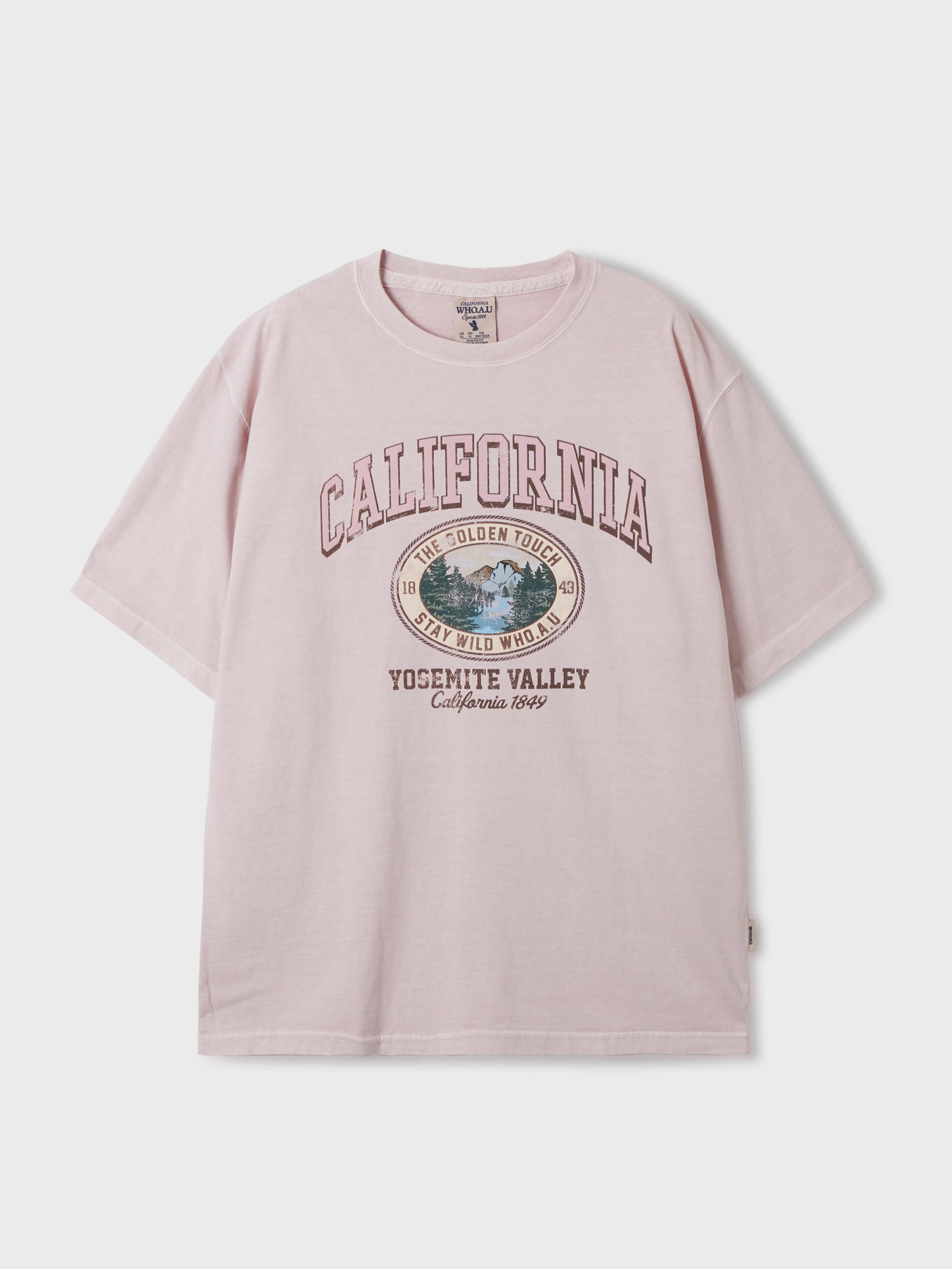 韓國 WhoAU California Dyed Graphic T-shirt【WA143】