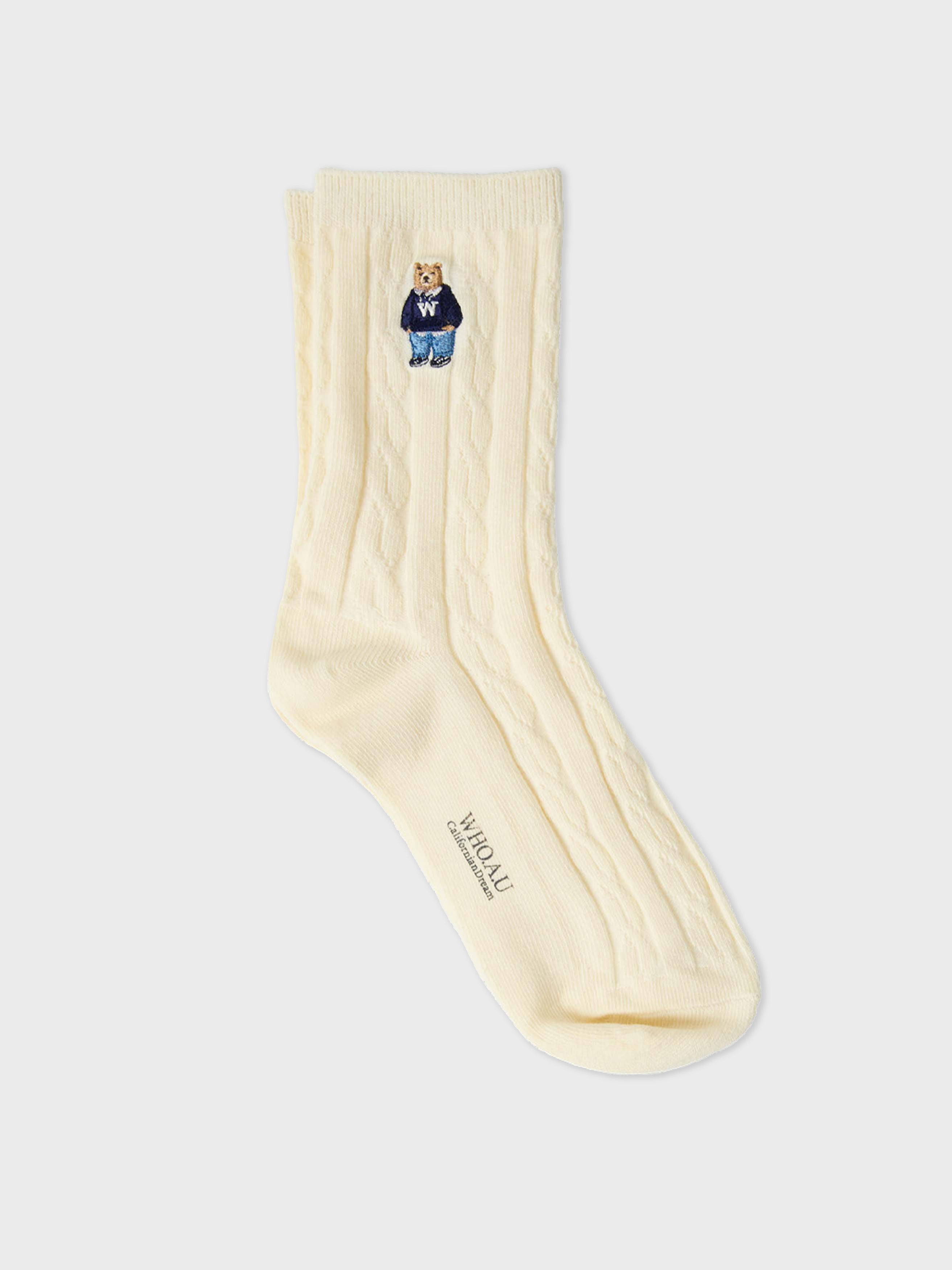 韓國 Who.A.U Steve Cable Socks【WA216】