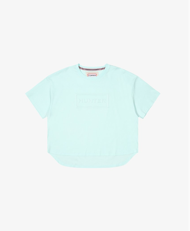 韓國 Hunter WOMEN Clean Cotton Embo Logo T-Shirt【HR004】