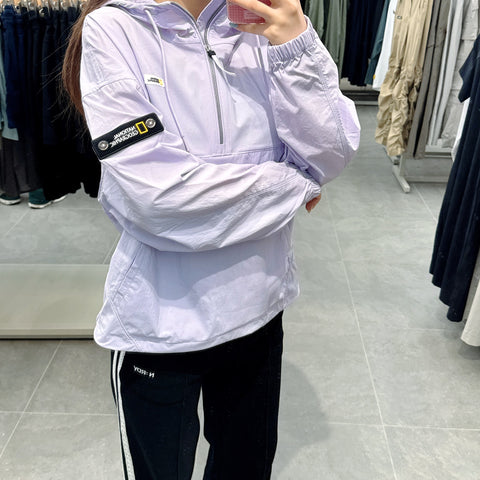 韓國 National Geographic WOMEN'S SIGNUS WOVEN STRETCH HOODIE ANORAK【NG561】