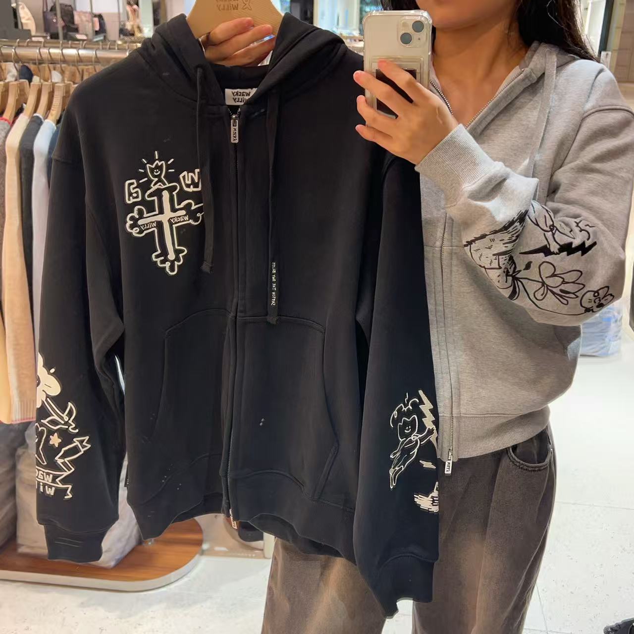 韓國 Wacky Willy Graffiti graphic hooded sweatshirt【WW029】