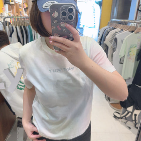 韓國 Wacky Willy Women's Blur Graphic Short Sleeve T-Shirt【WW216】