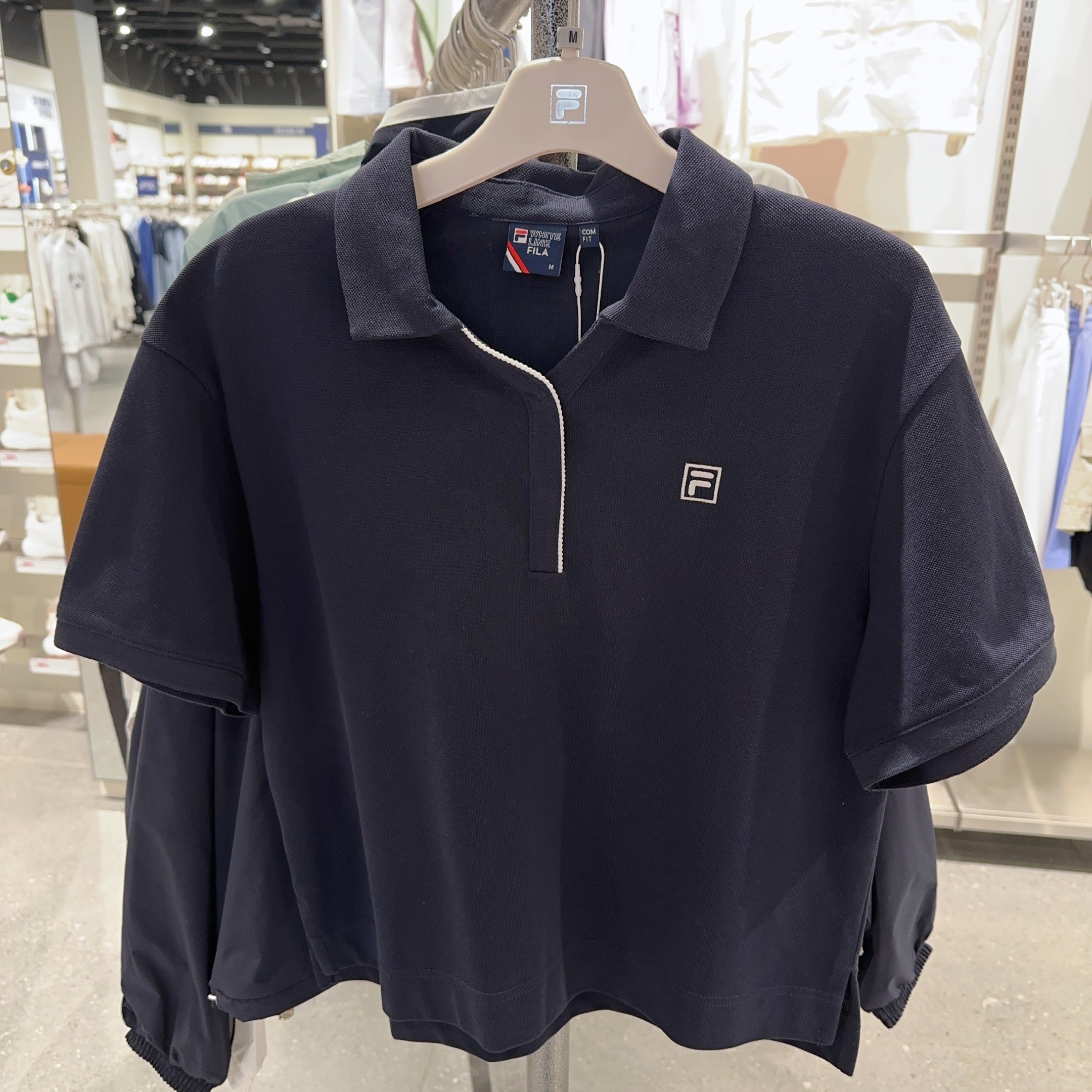 韓國 FILA Cotton Blend Pique Semi Crop Carat凉感面料【FA314】