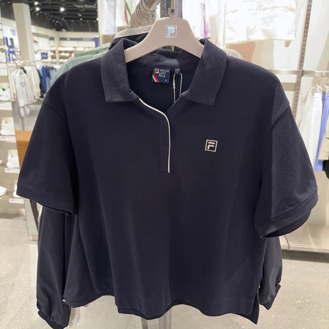 韓國 FILA Cotton Blend Pique Semi Crop Carat凉感面料【FA314】