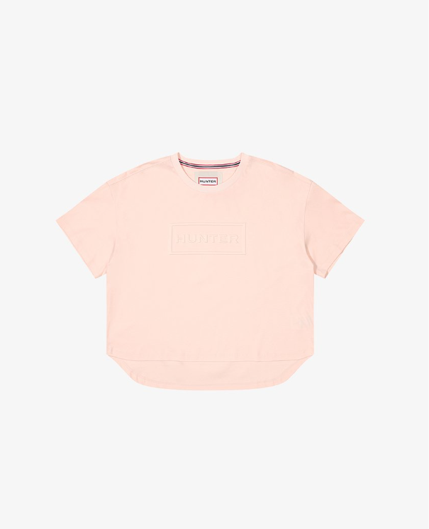 韓國 Hunter WOMEN Clean Cotton Embo Logo T-Shirt【HR004】