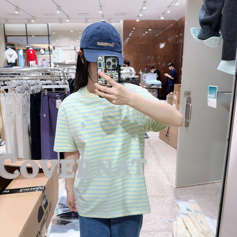 韓國 Covernat Small C Logo Stripe T-shirt【CO176】